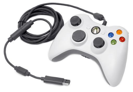 White Xbox 360 Wired Controller Xbox 360