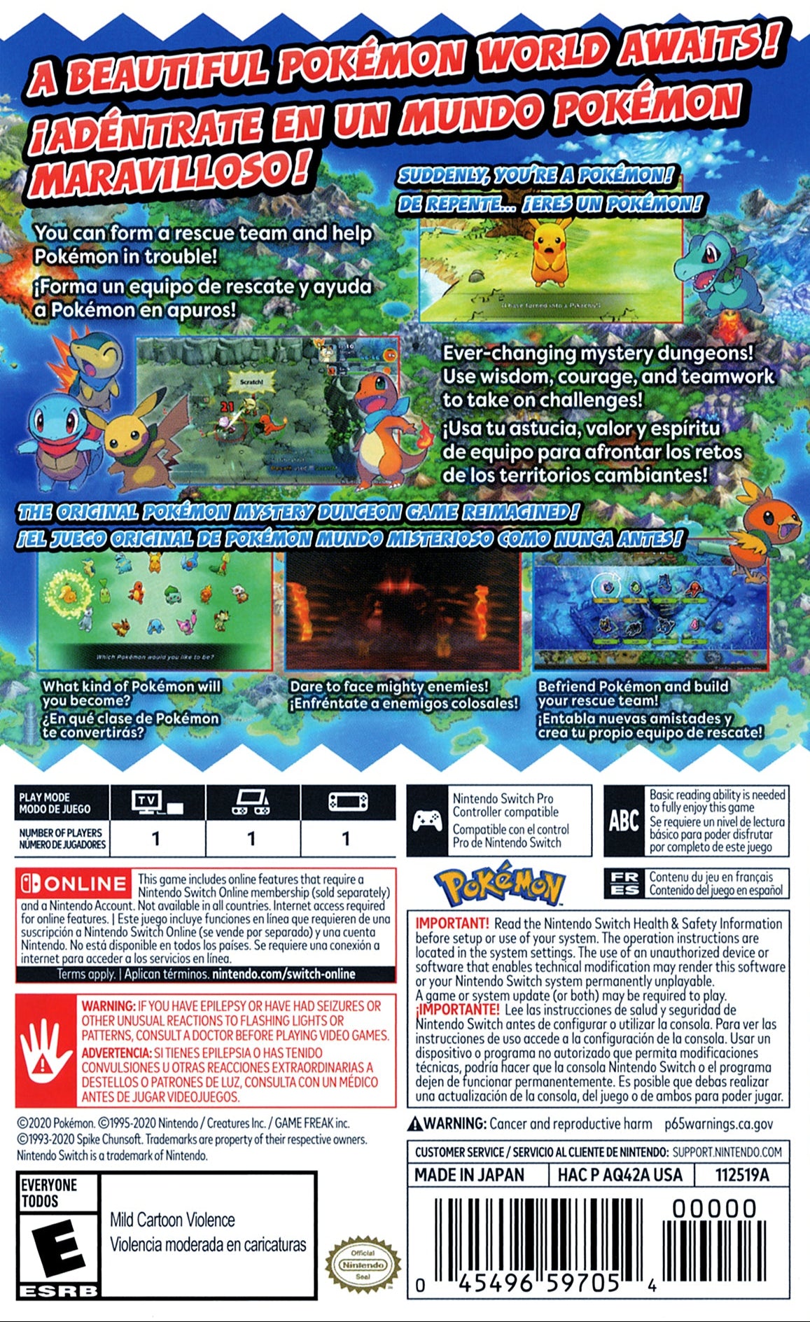 Pokemon Mystery Dungeon: Rescue Team DX Nintendo Switch