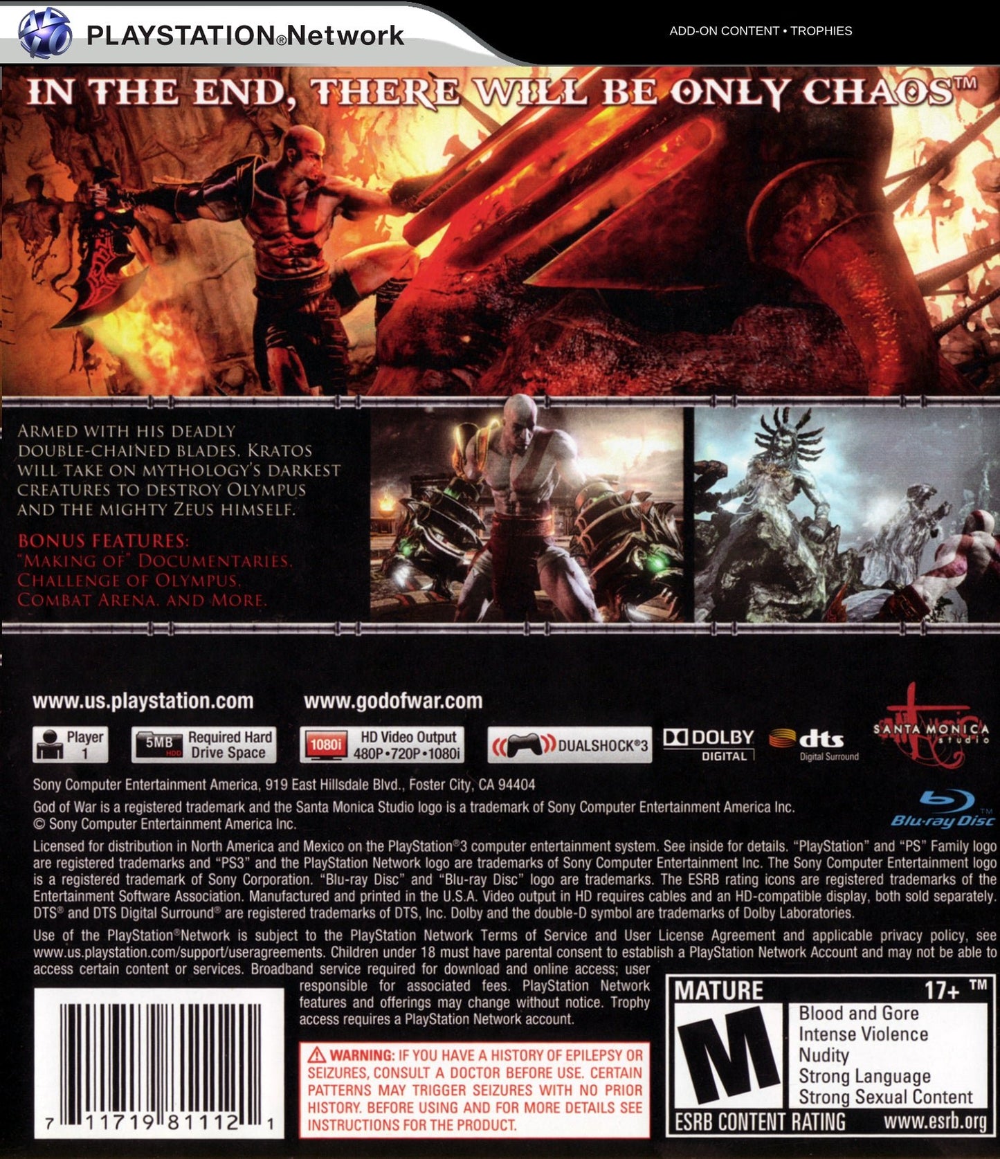 God Of War III Playstation 3