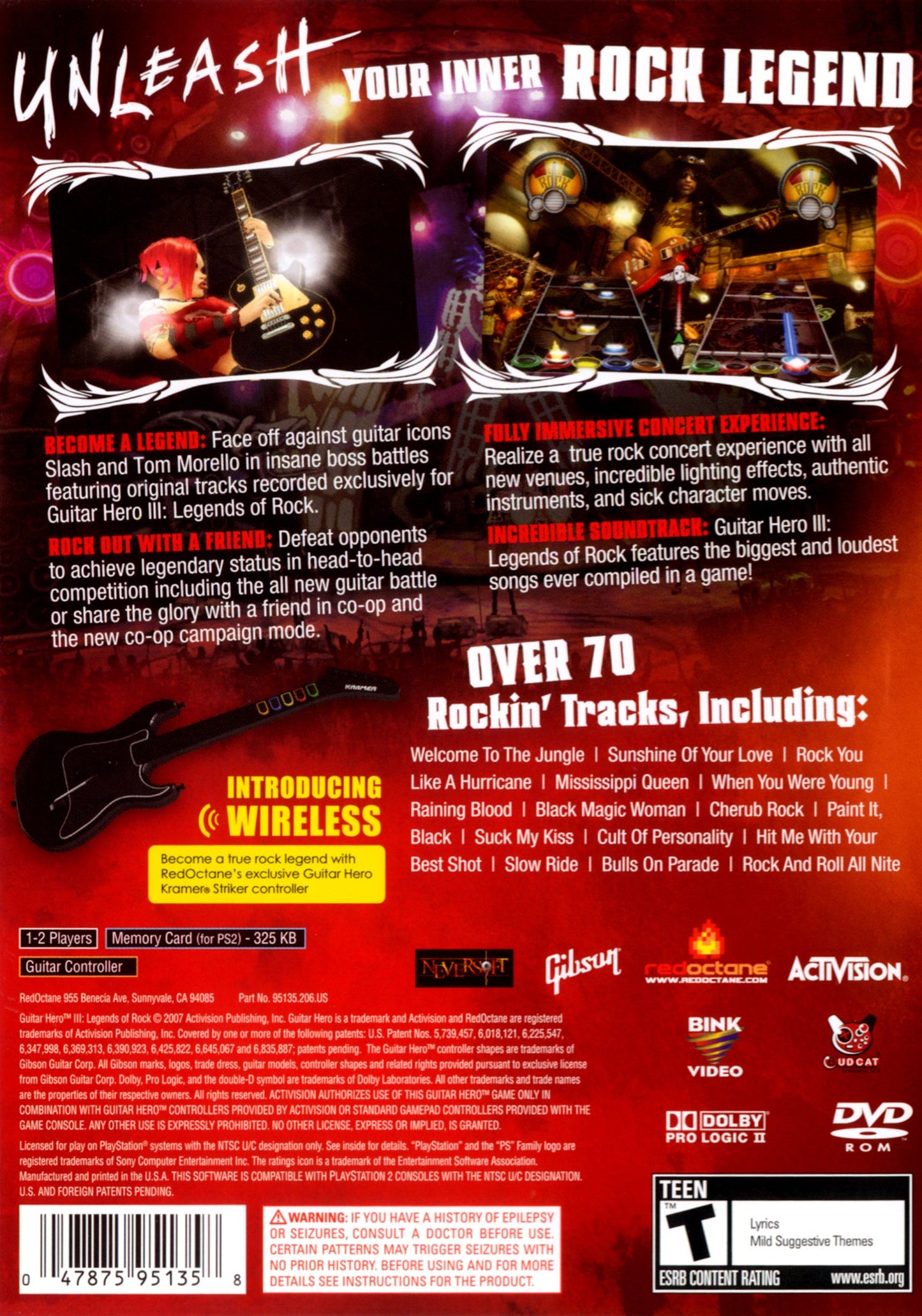 Guitar Hero III Legends of Rock PlayStation 2