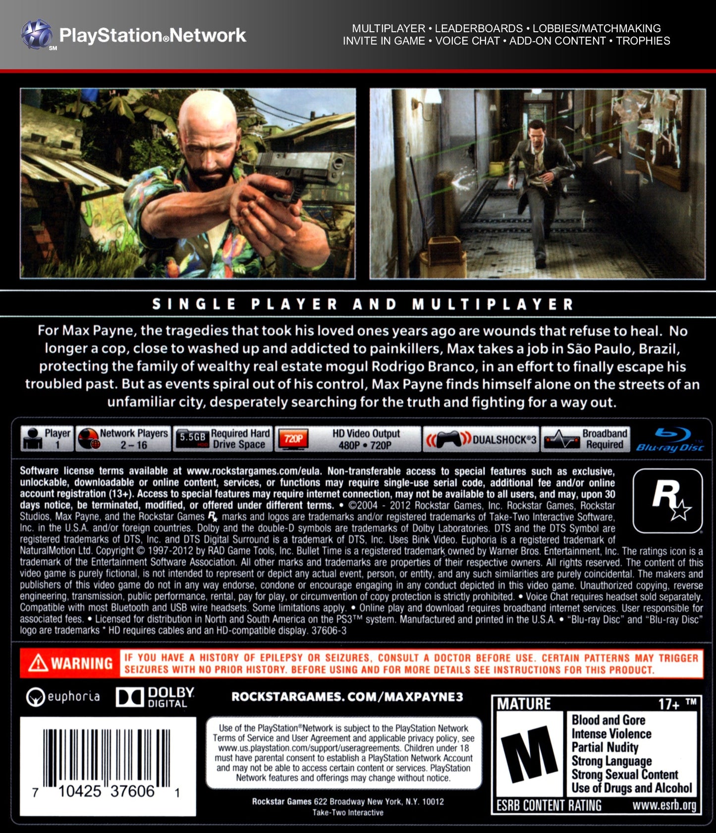 Max Payne 3 Playstation 3