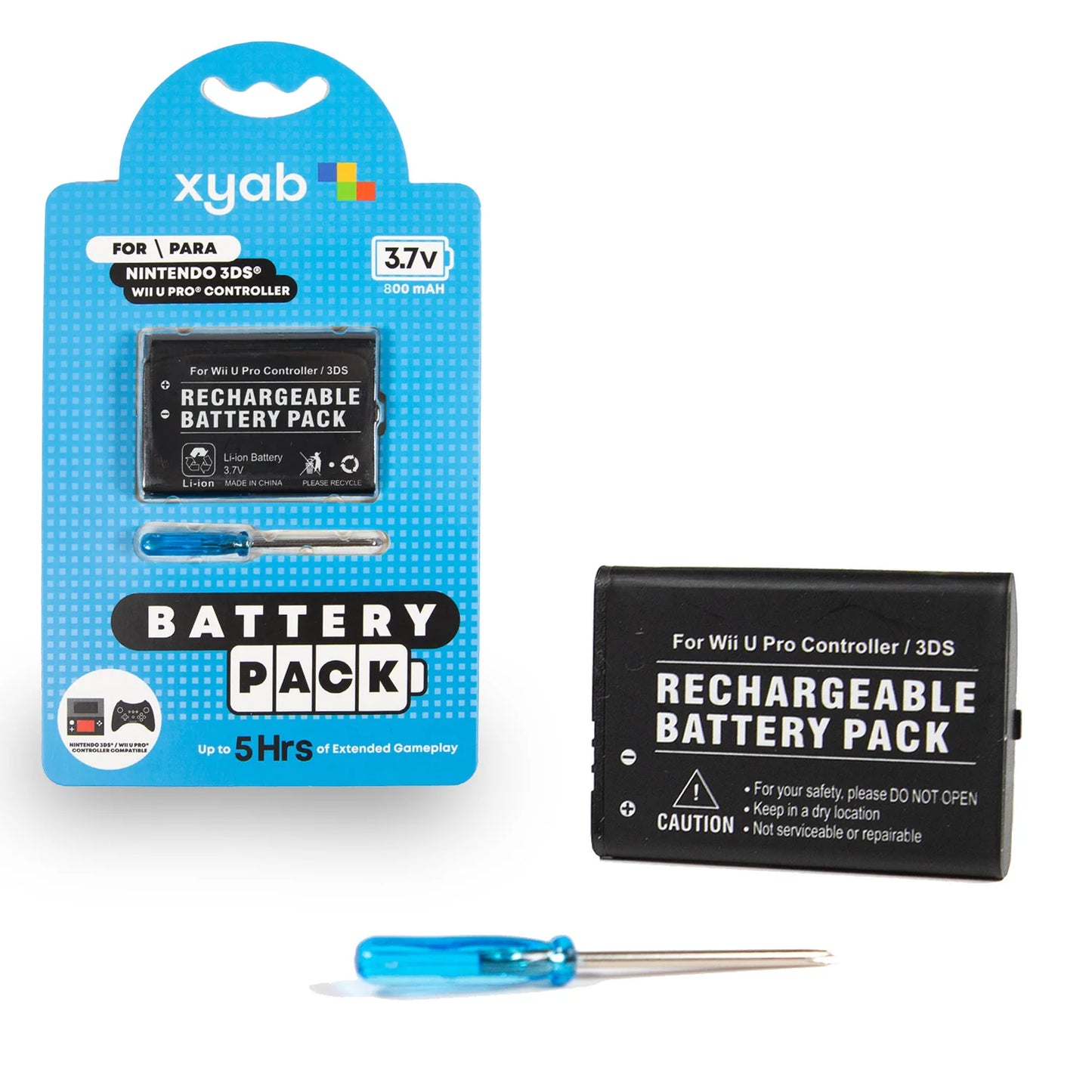 XYAB  Rechargeable Battery Pack 3DS/ Wii U Pro Controller
