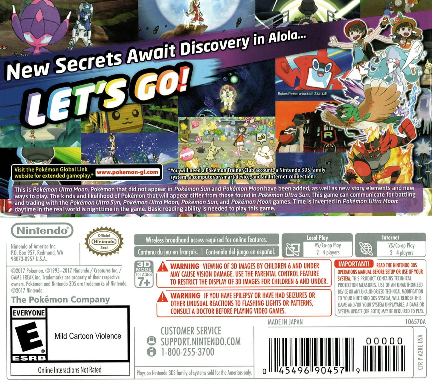 Pokemon Ultra Moon Nintendo 3DS