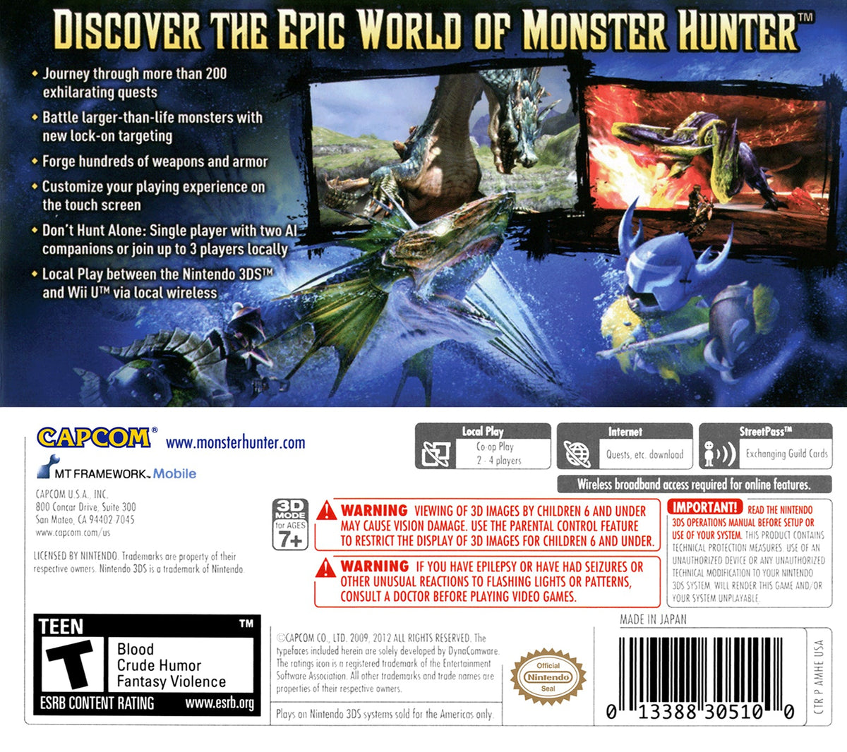 Monster Hunter 3 Ultimate Nintendo 3DS