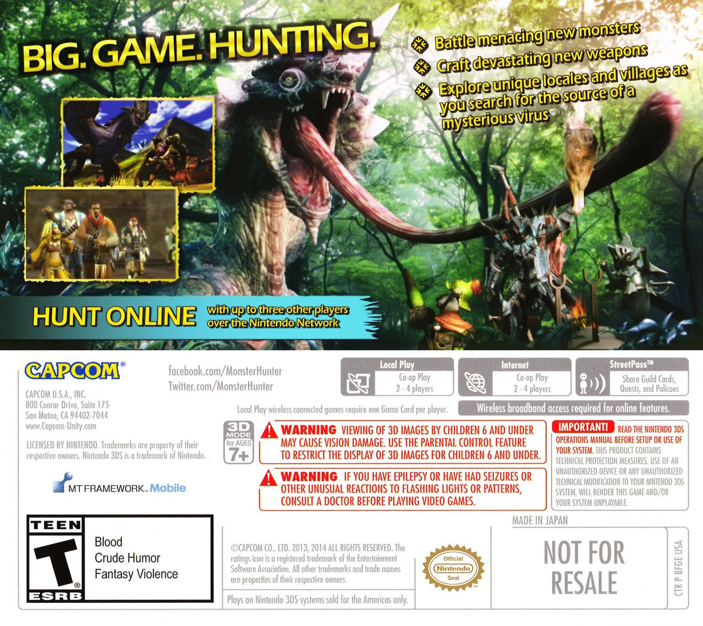Monster Hunter 4 Ultimate Nintendo 3DS