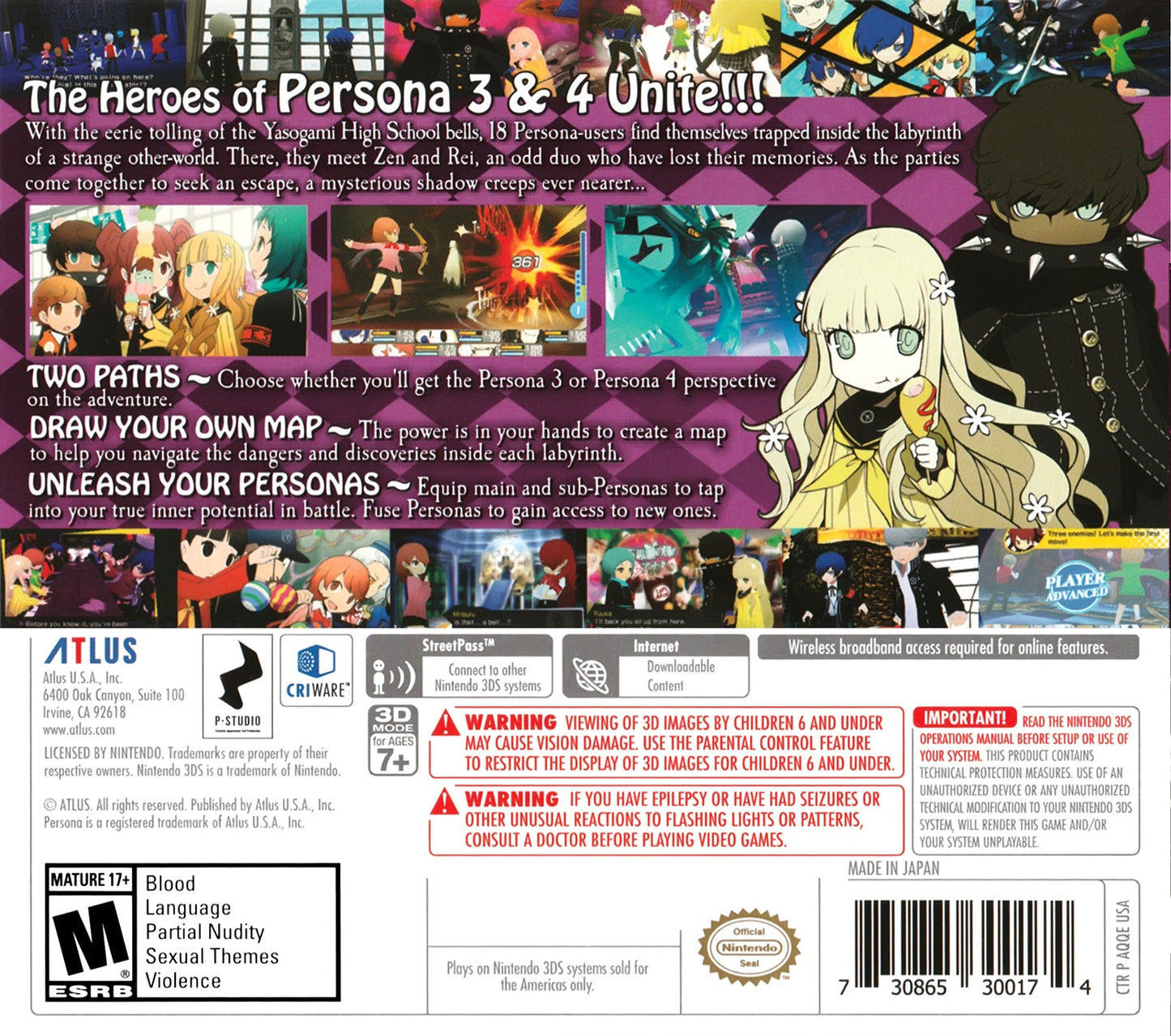 Persona Q: Shadow of the Labyrinth Nintendo 3DS