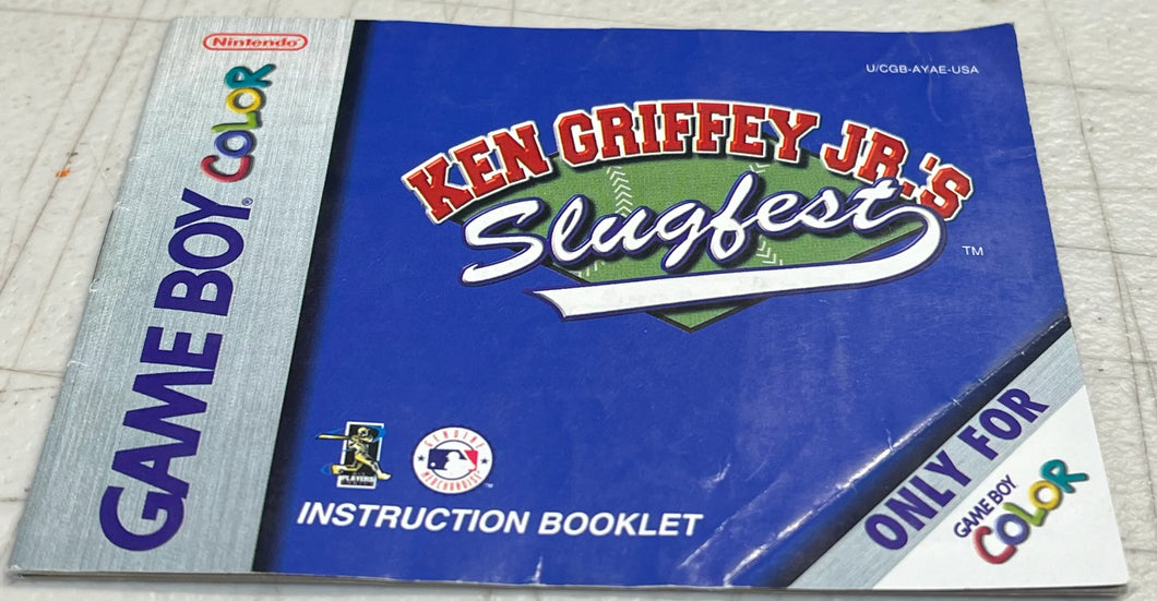 Ken Griffey Jr's Slugfest GameBoy Color Manual