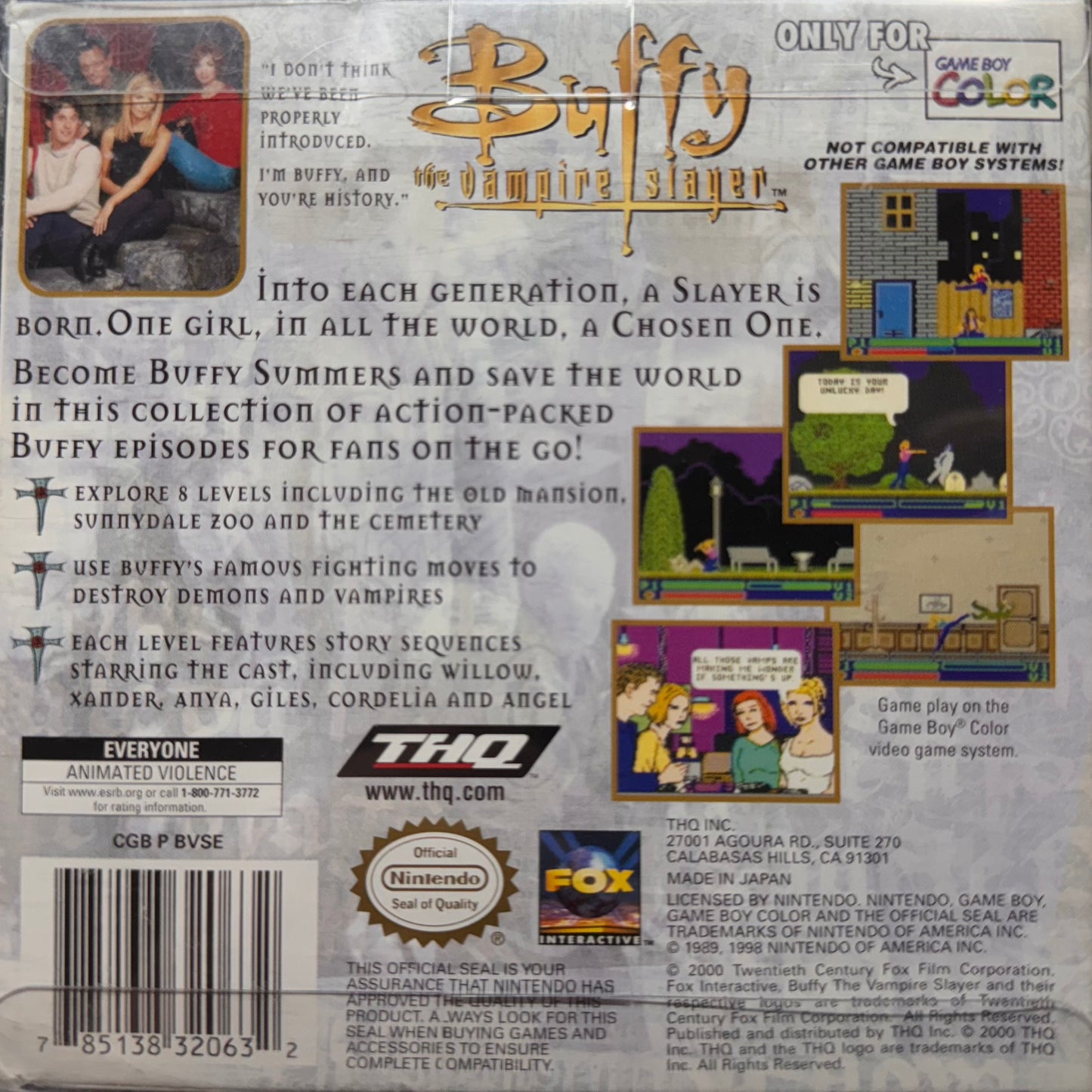 Buffy The Vampire Slayer GameBoy Color