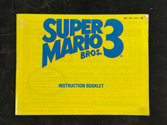 Super Mario Bros 3 NES Manual