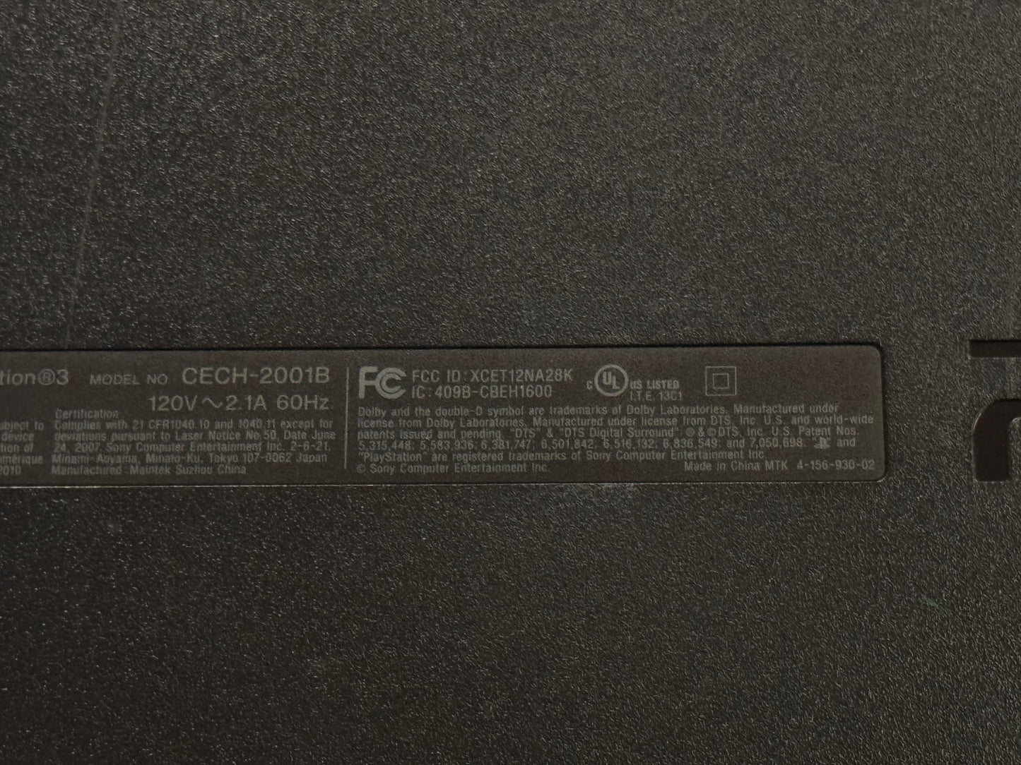 Playstation 3 Slim System 250 GB (CECH-2001B) Playstation 3