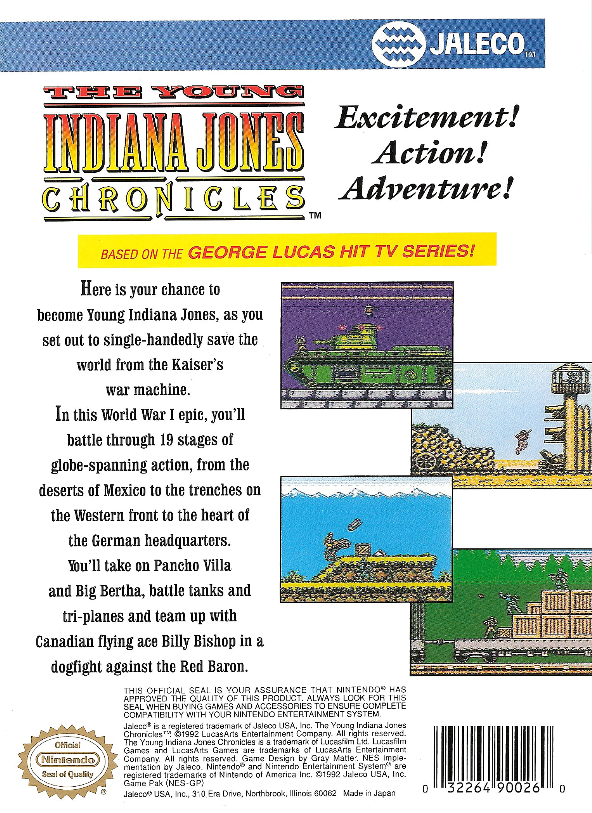 Young Indiana Jones Chronicles NES