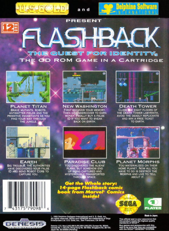 Flashback The Quest For Identity Sega Genesis