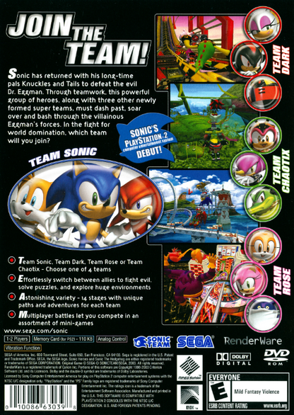 Sonic Heroes Playstation 2