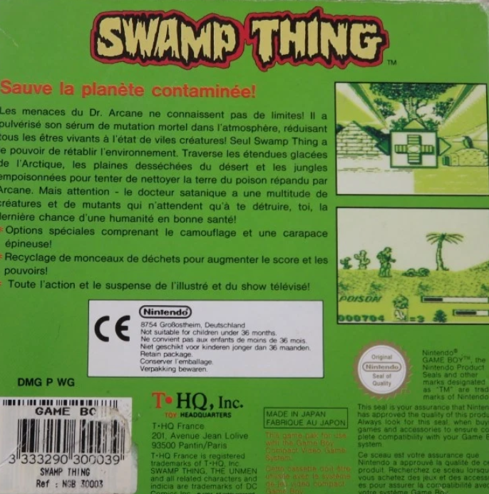 Swamp Thing GameBoy