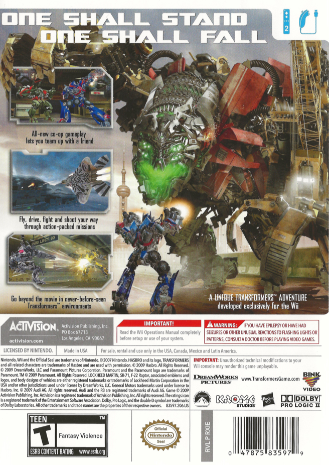Transformers: Revenge Of The Fallen Wii