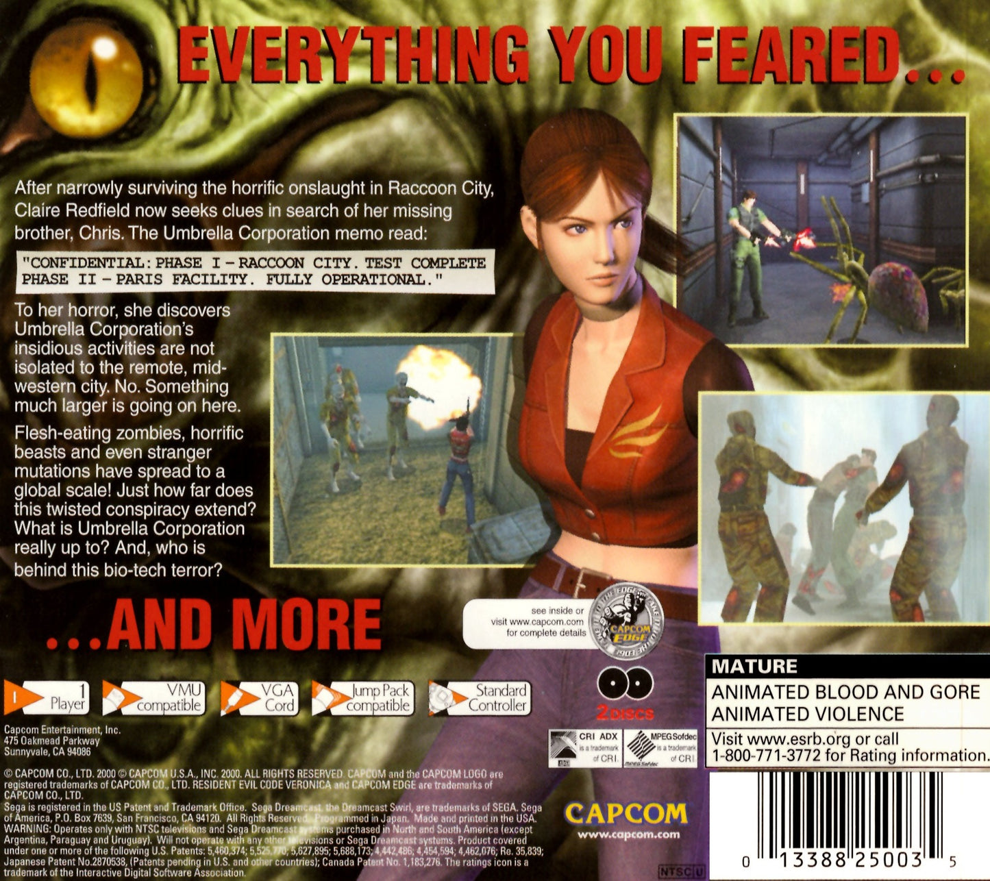 Resident Evil CODE Veronica Sega Dreamcast