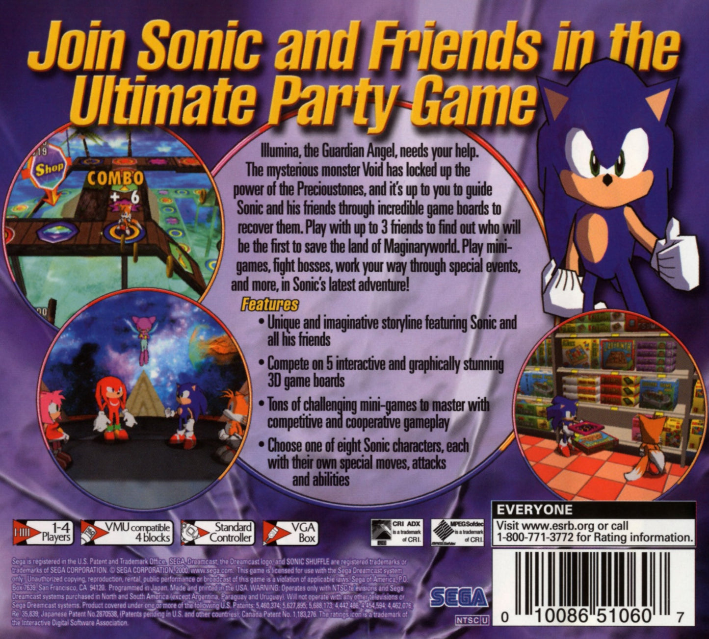 Sonic Shuffle Sega Dreamcast