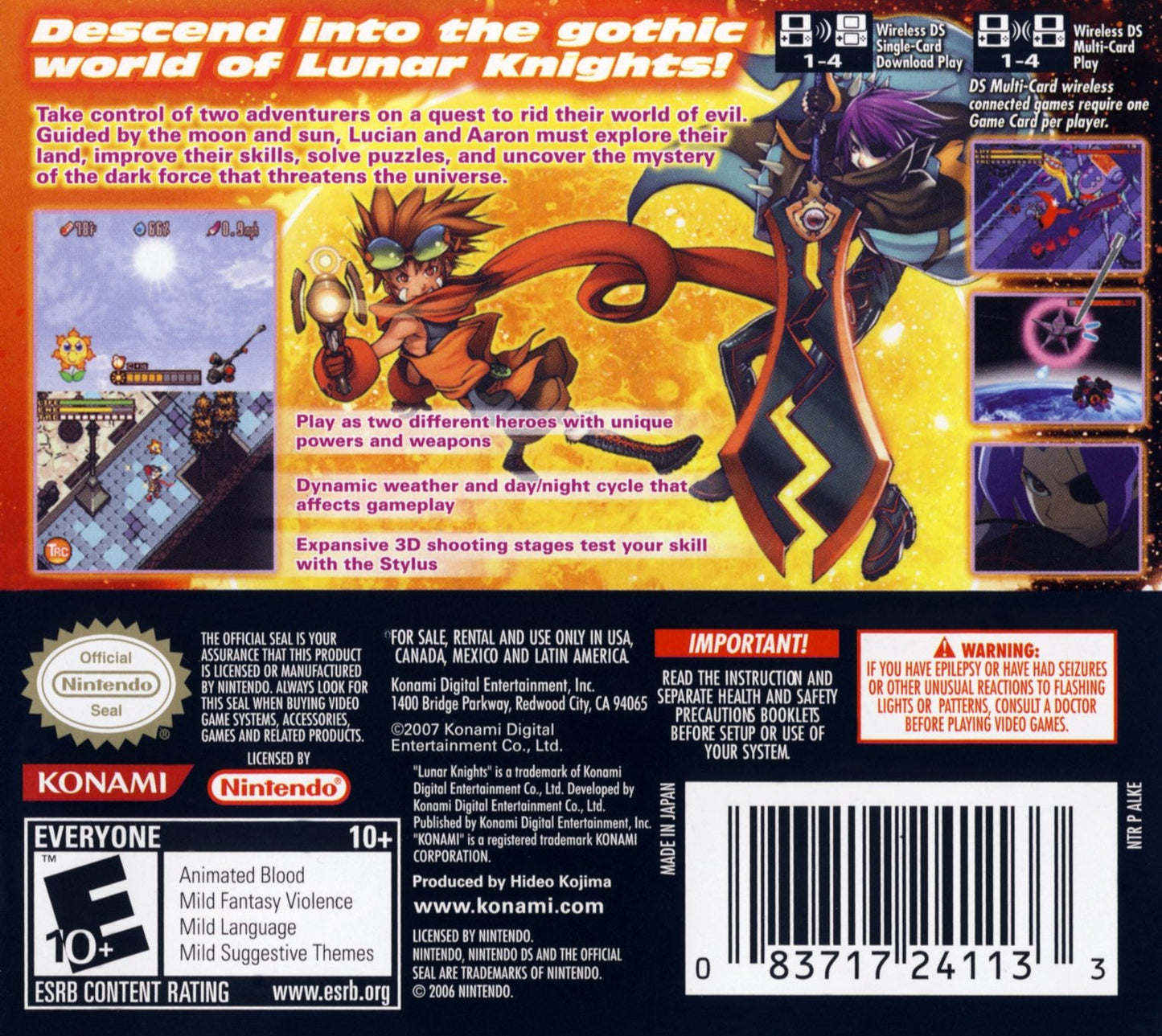 Lunar Knights Nintendo DS