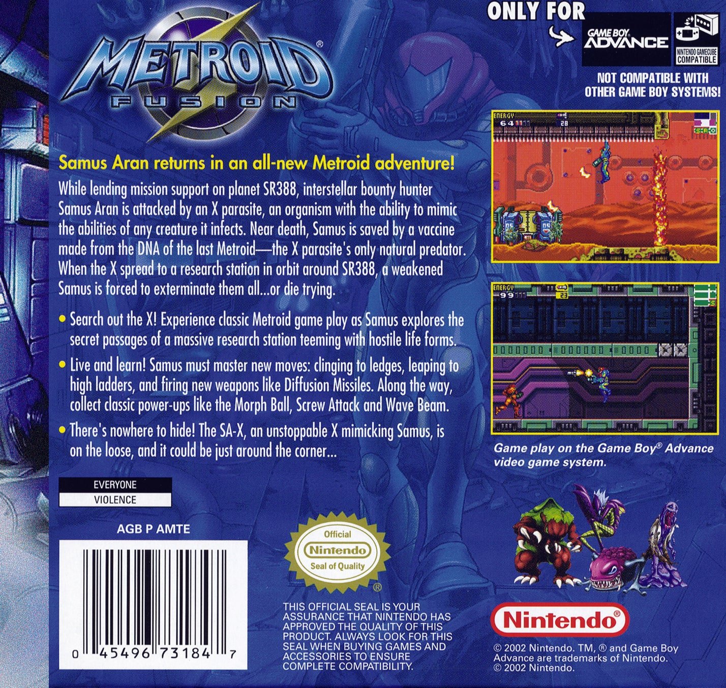 Metroid Fusion GameBoy Advance