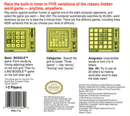 Boggle Plus GameBoy