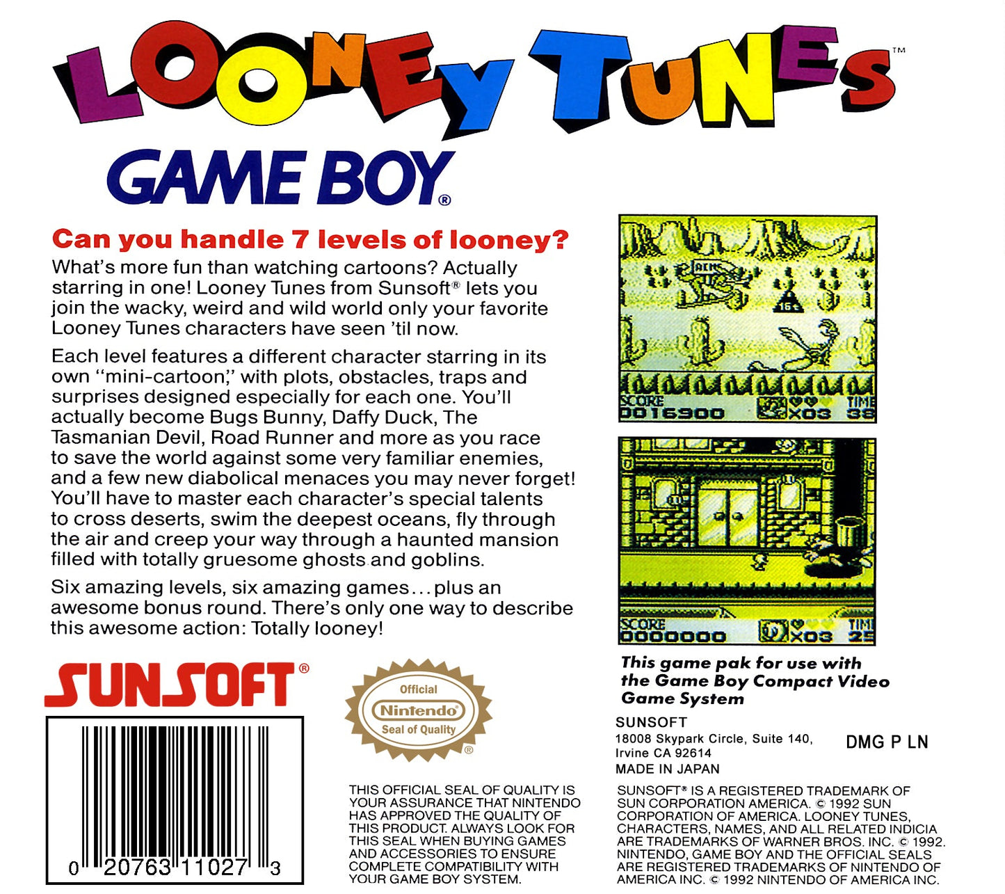 Looney Tunes GameBoy