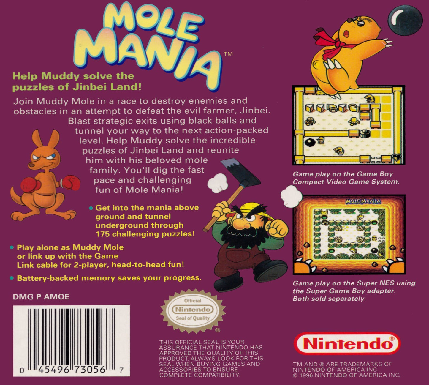 Mole Mania GameBoy