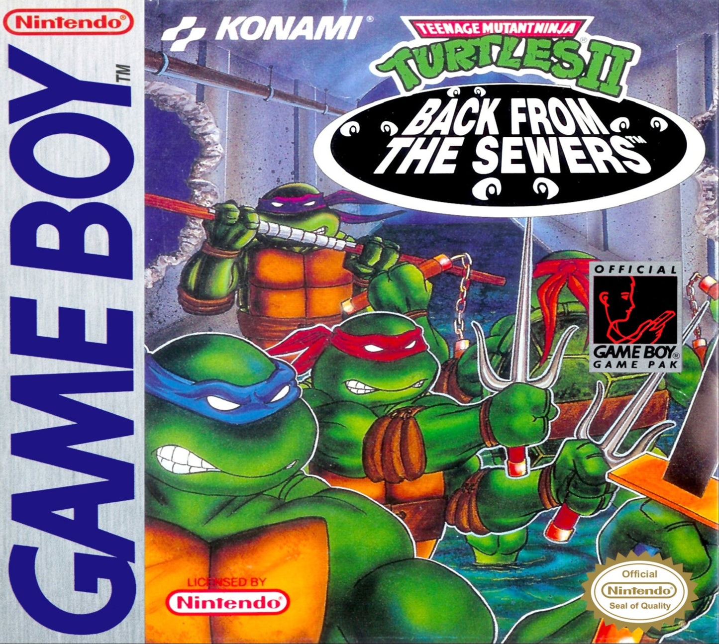 Teenage Mutant Ninja Turtles II Back from the Sewers GameBoy