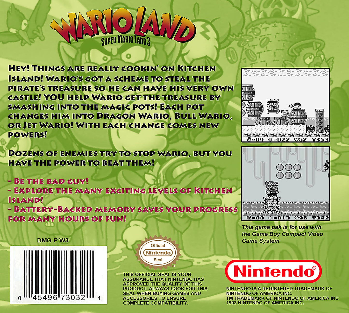 Wario Land Super Mario Land 3 GameBoy
