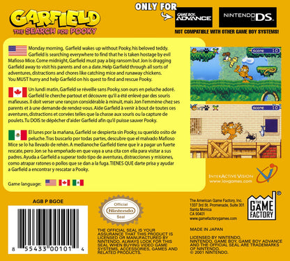 Garfield The Search for Pooky GameBoy Advance