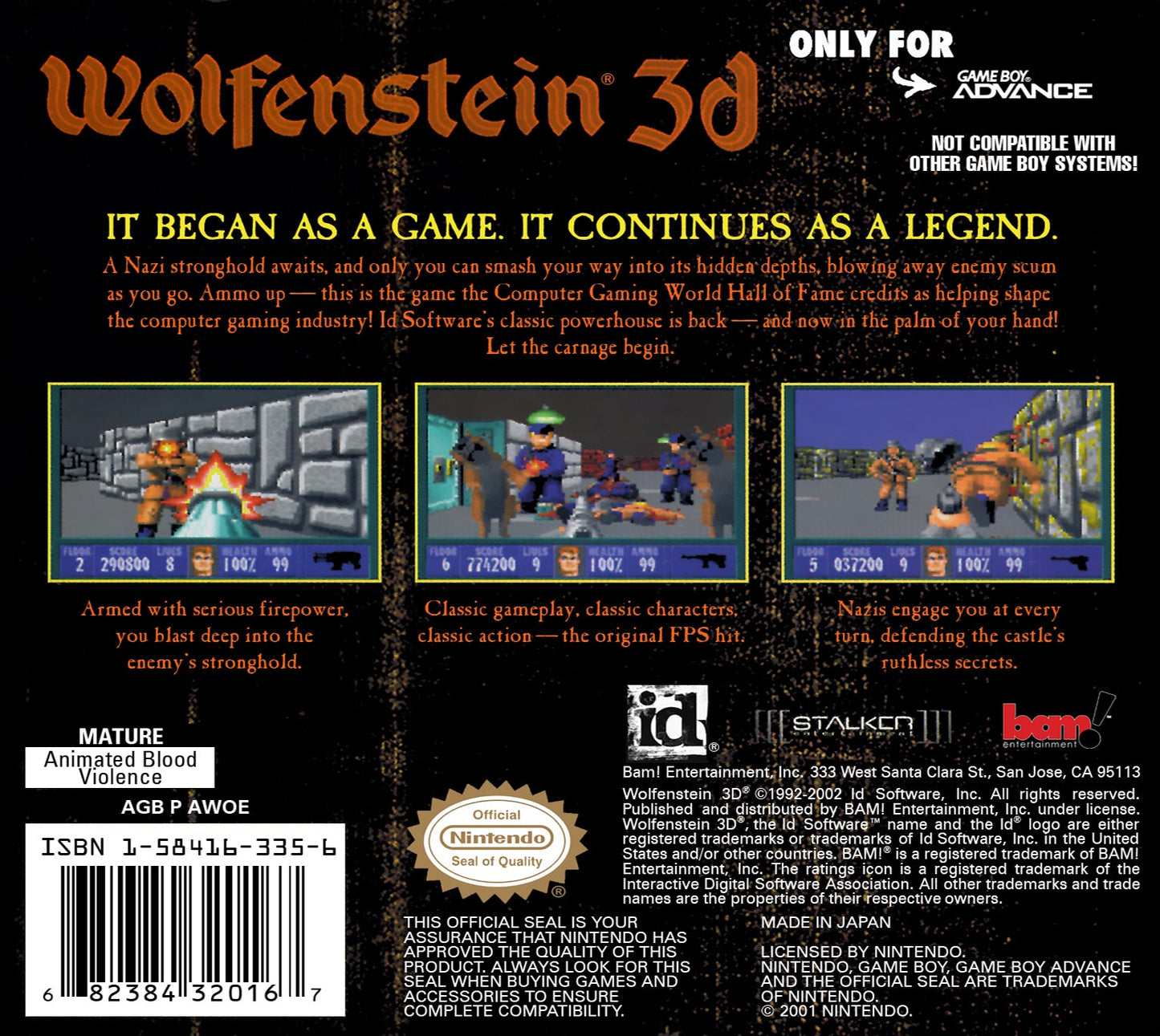Wolfenstein 3D GameBoy Advance