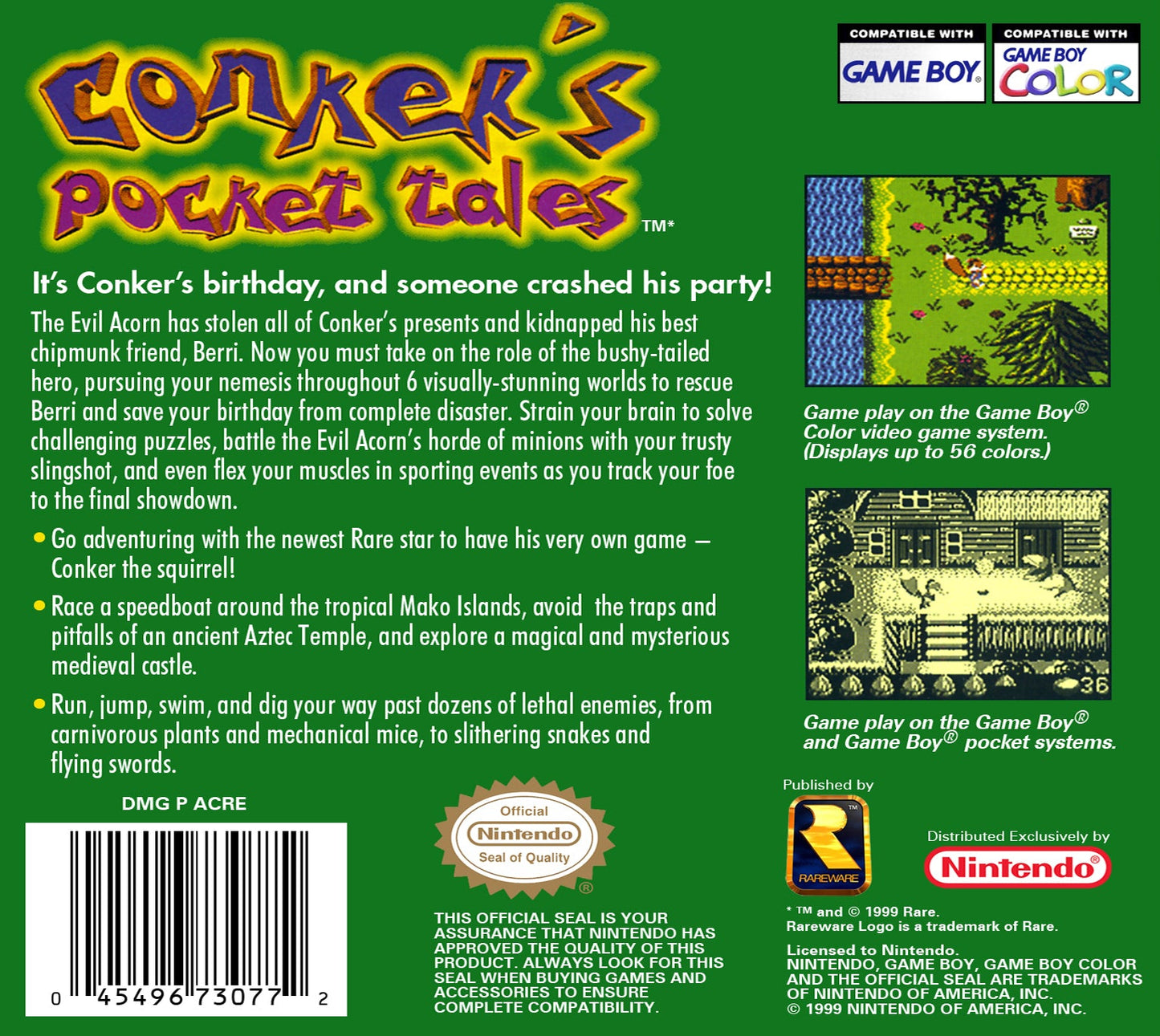 Conker's Pocket Tales GameBoy Color