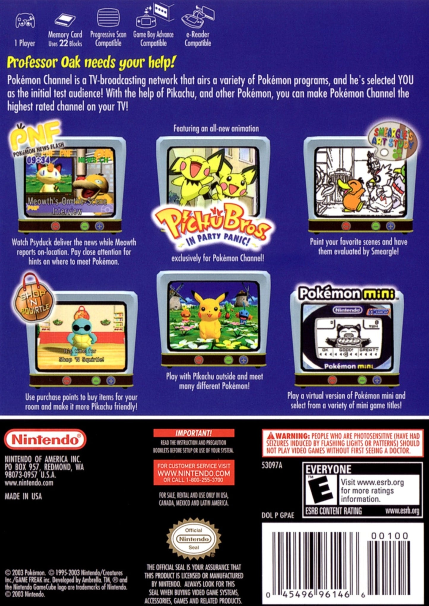 Pokemon Channel Gamecube