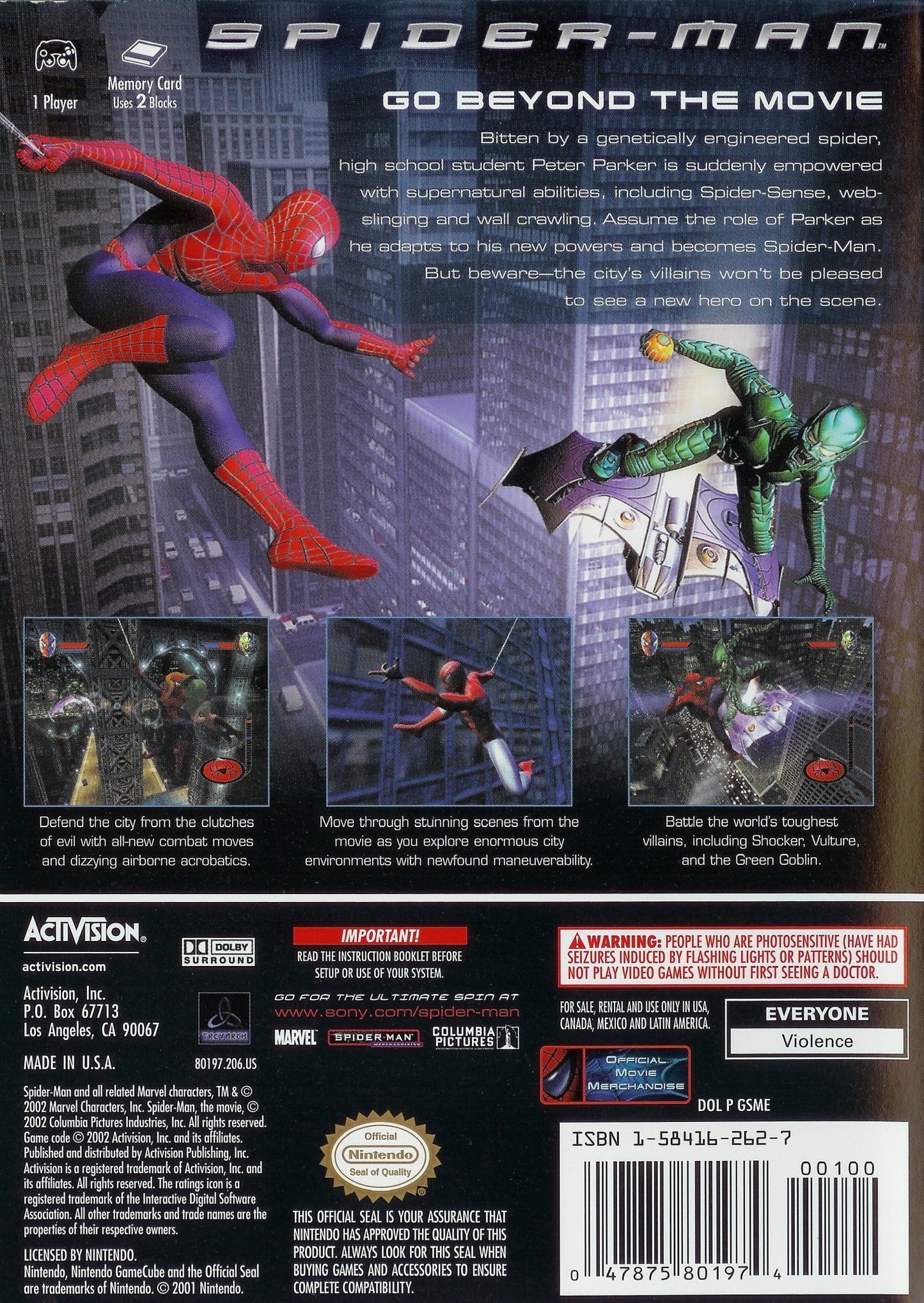 Spiderman Gamecube