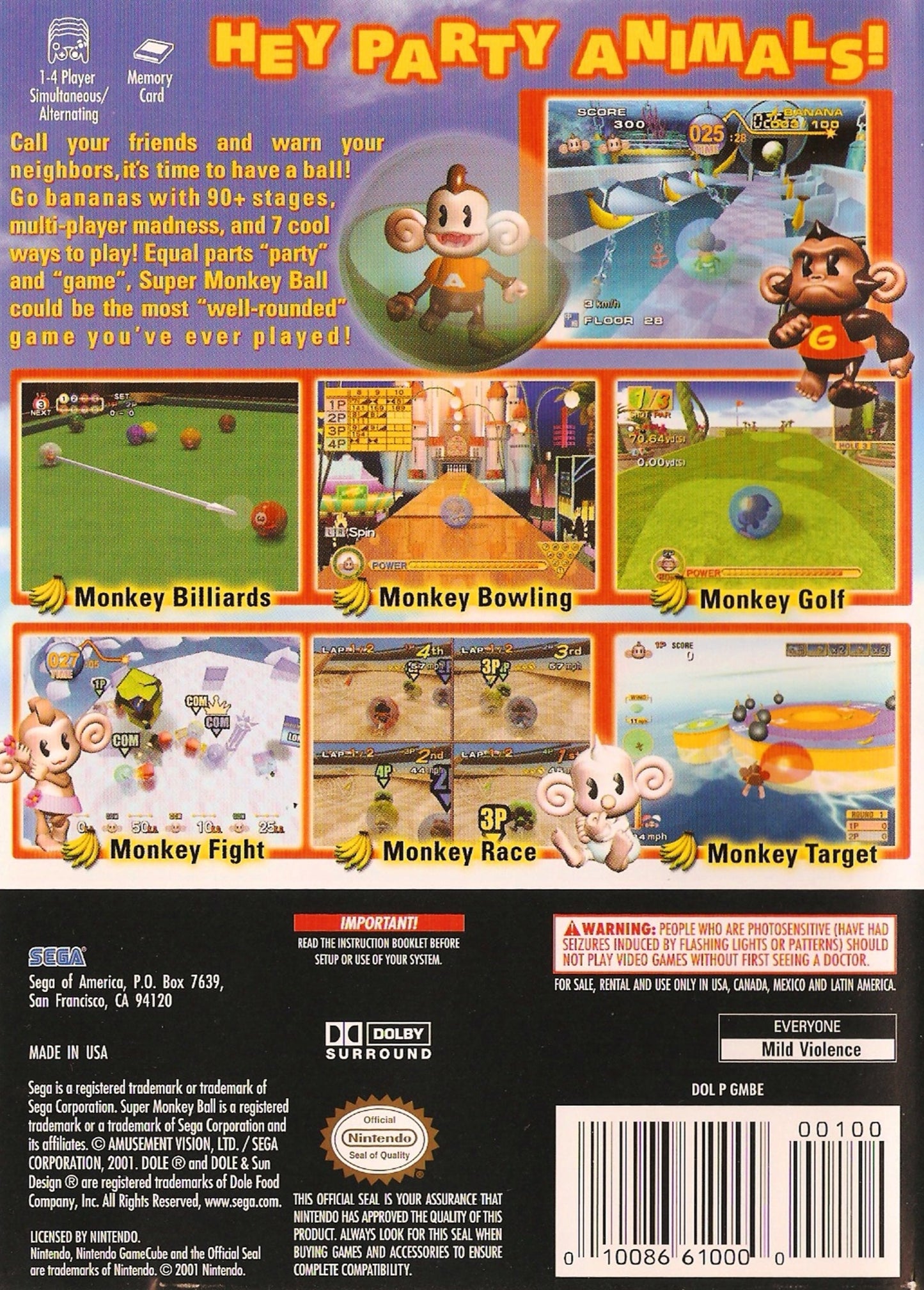 Super Monkey Ball Gamecube