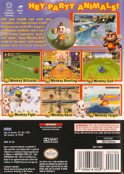 Super Monkey Ball Gamecube