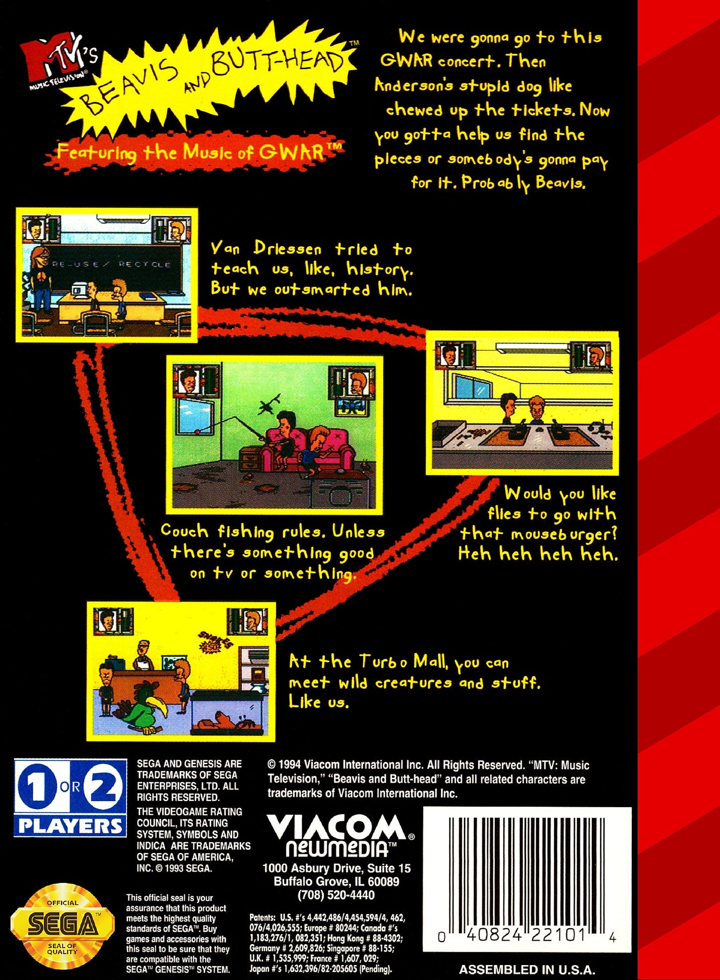 Beavis and Butthead Sega Genesis