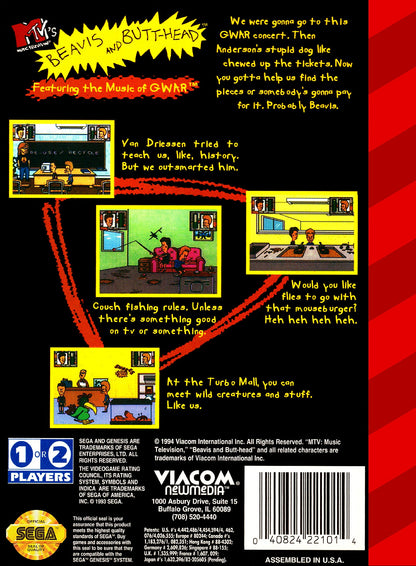 Beavis and Butthead Sega Genesis