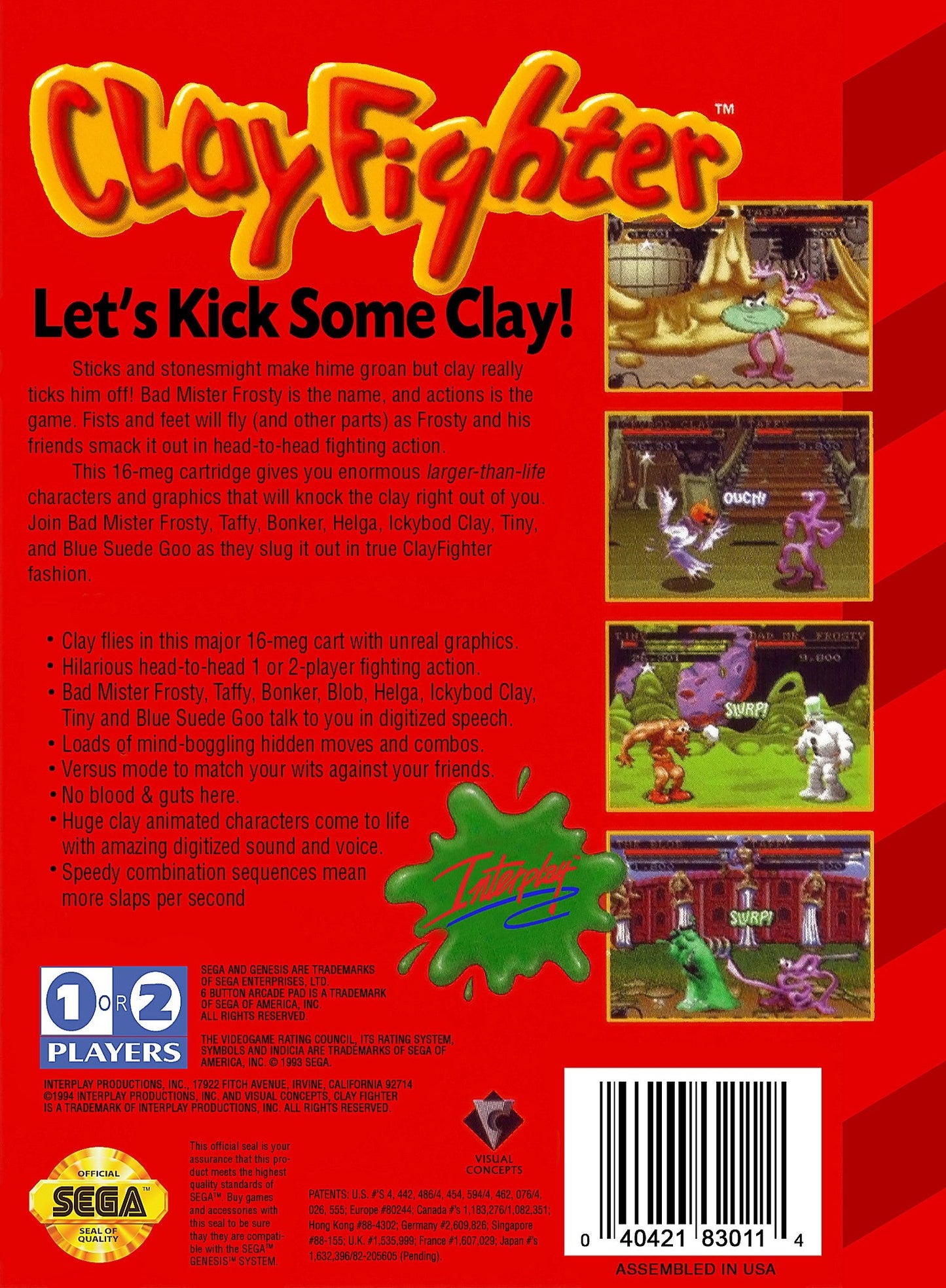 ClayFighter Sega Genesis