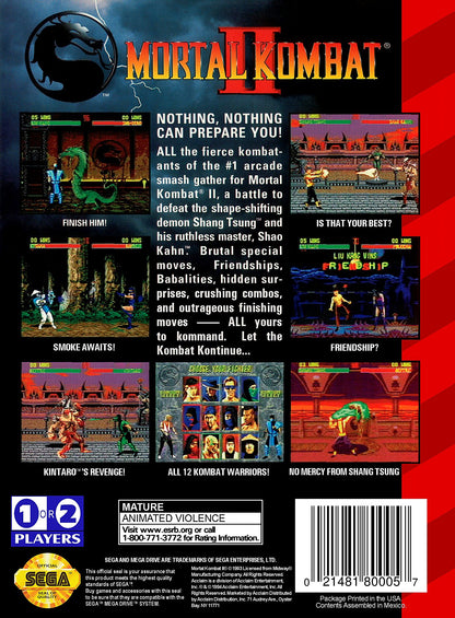 Mortal Kombat II Sega Genesis