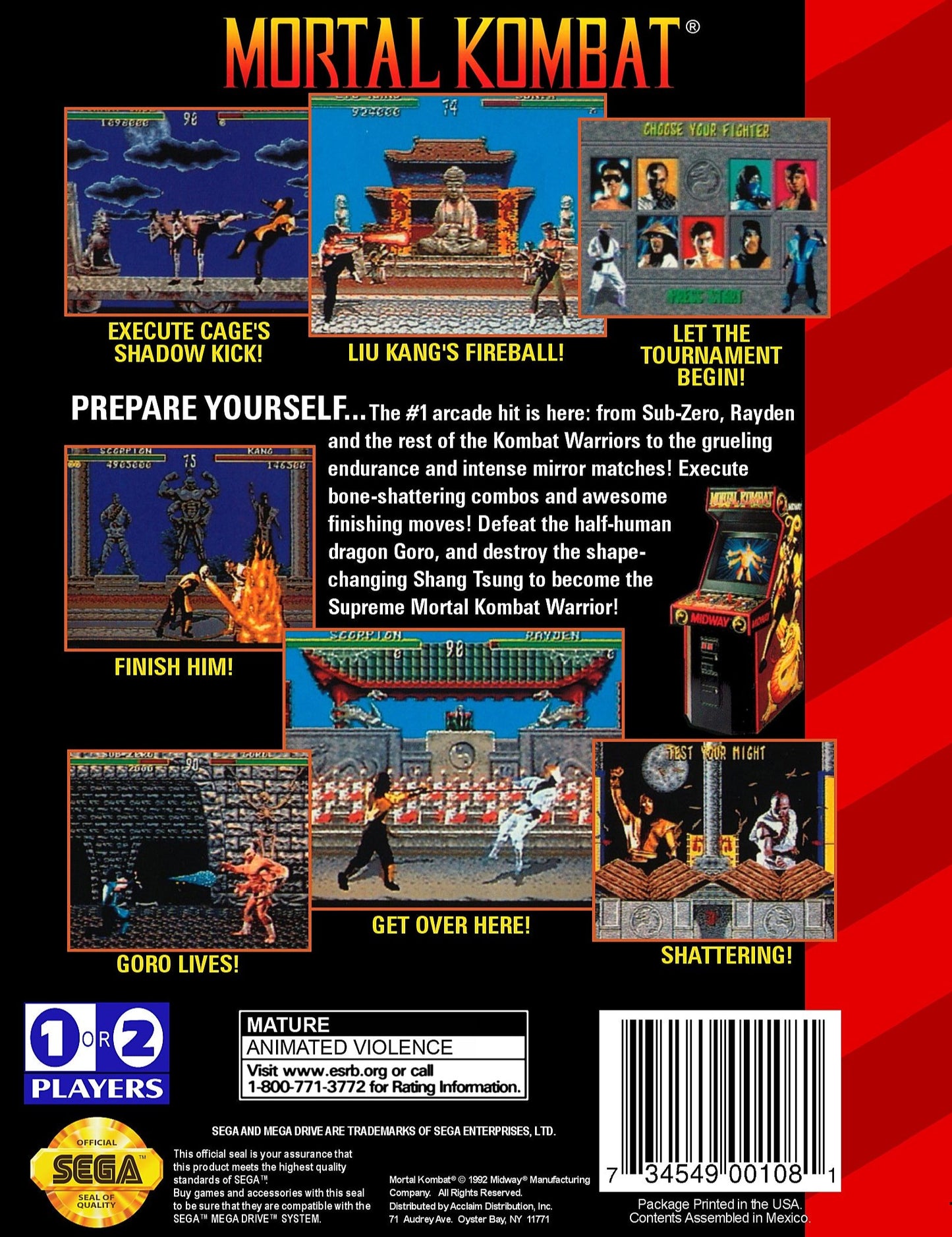 Mortal Kombat Sega Genesis