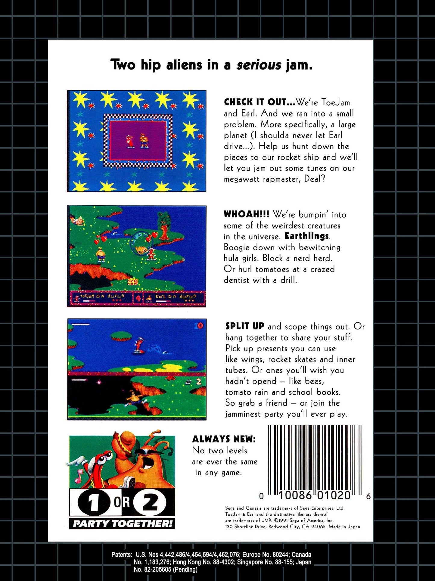 ToeJam And Earl Sega Genesis