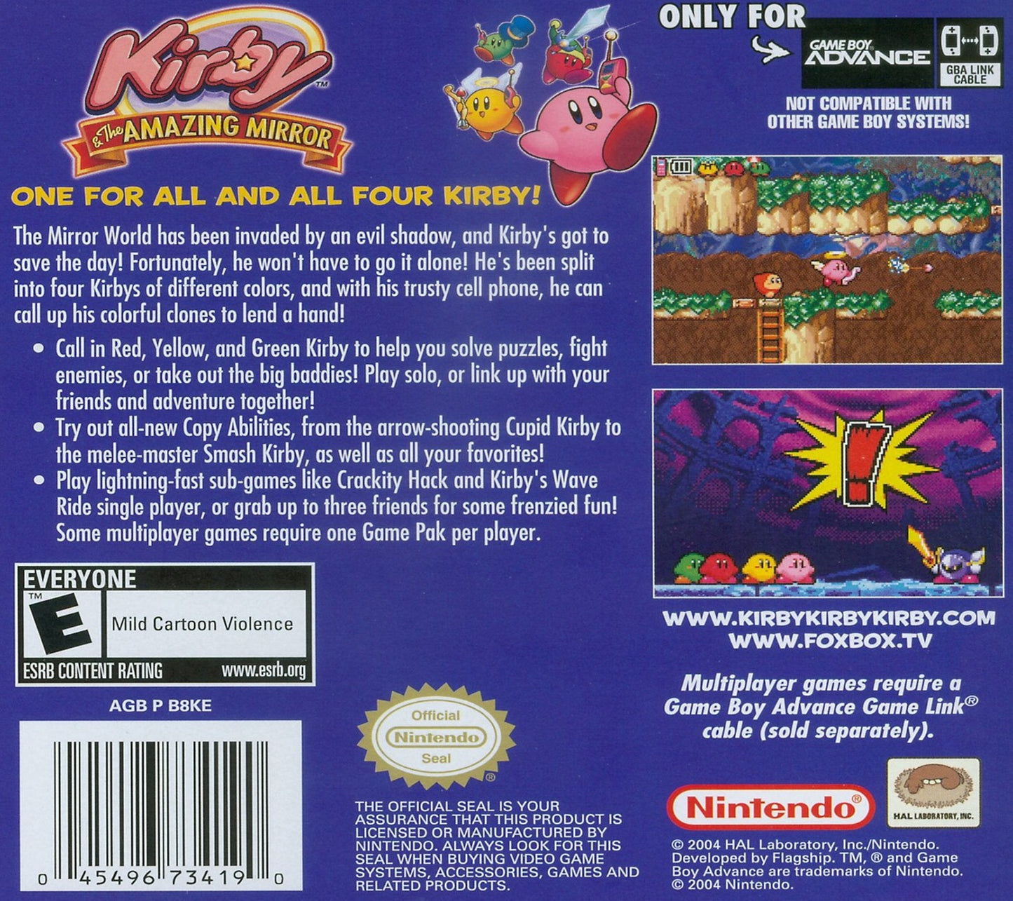 Kirby And The Amazing Mirror GameBoy Advance