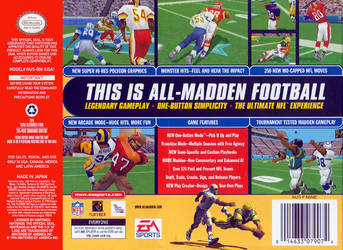 Madden 99 Nintendo 64