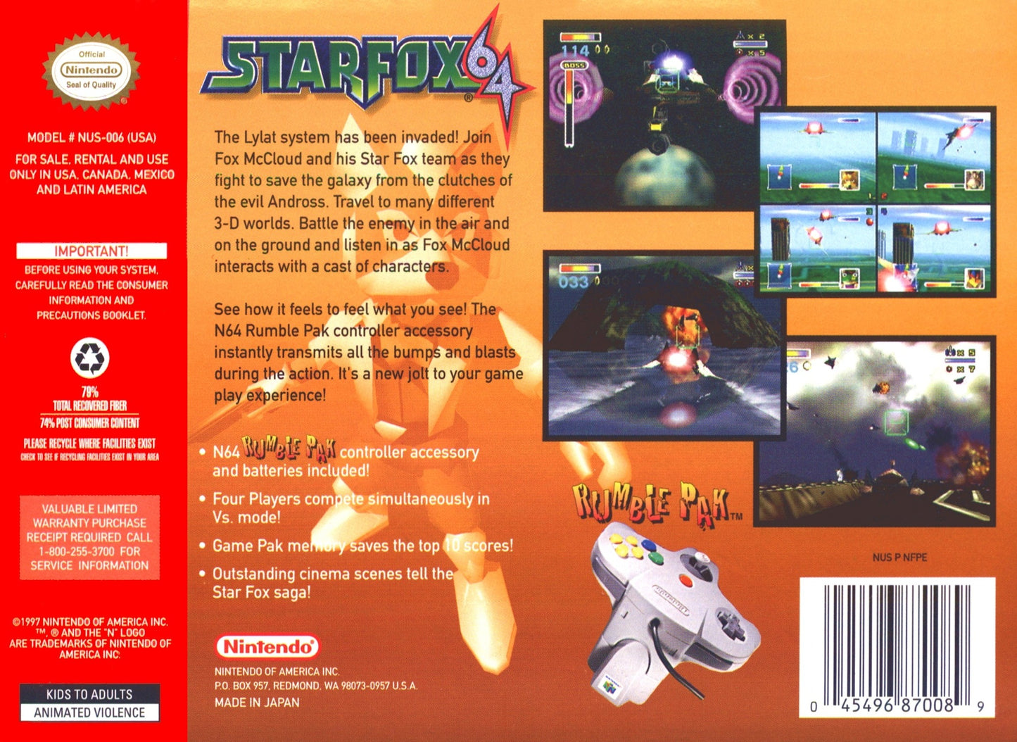 Star Fox 64 Nintendo 64