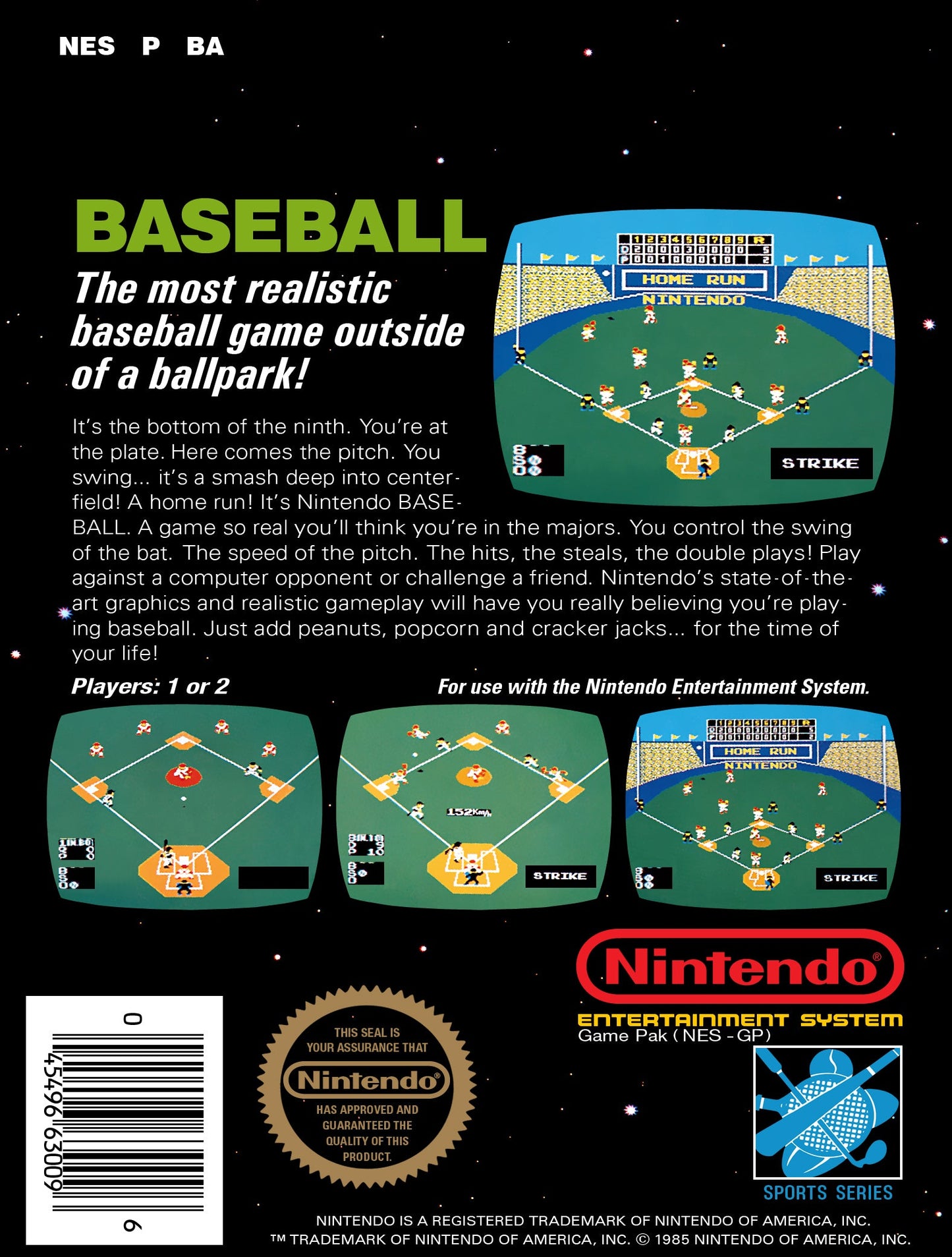 Baseball NES