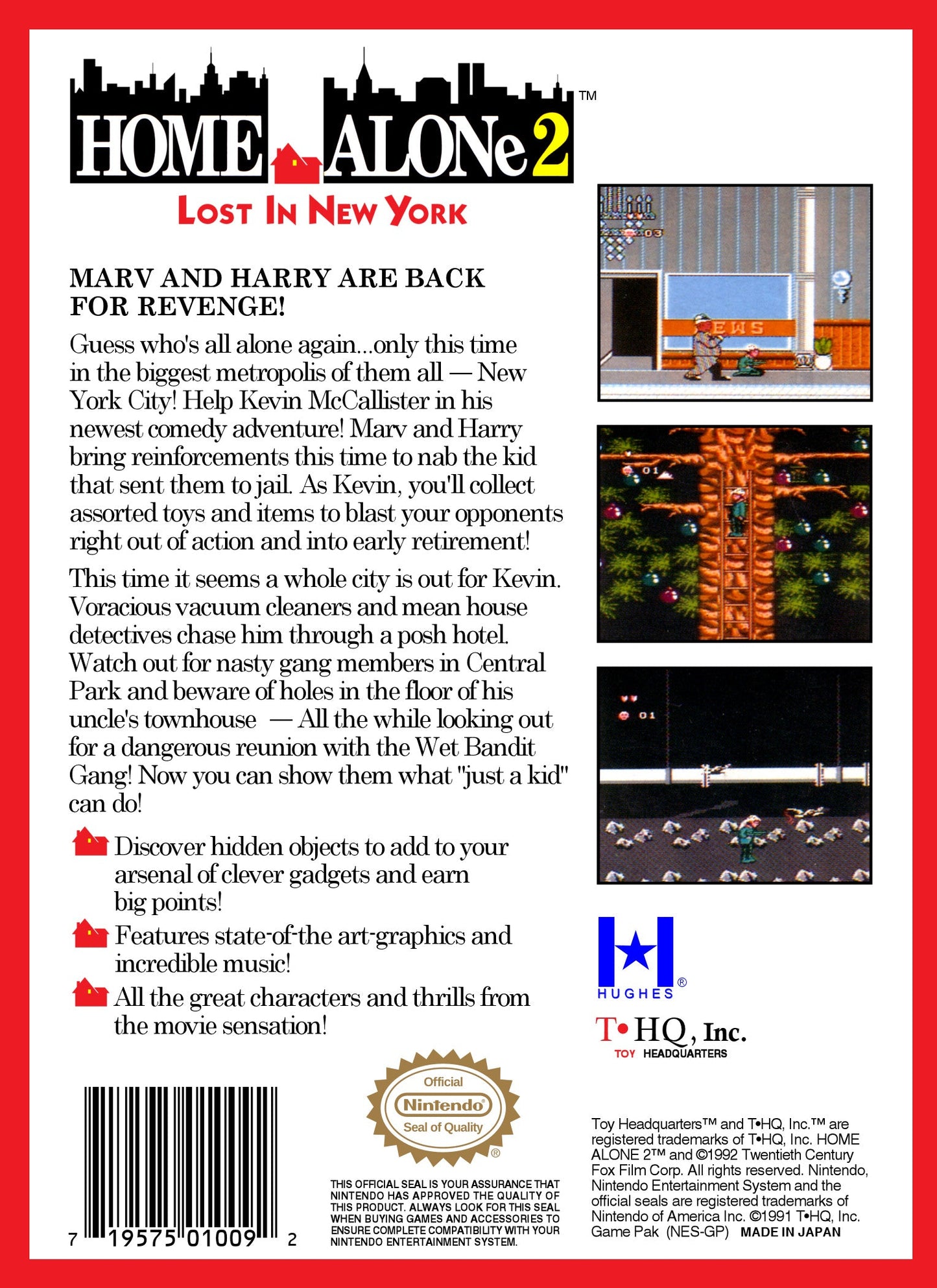 Home Alone 2 Lost In New York NES