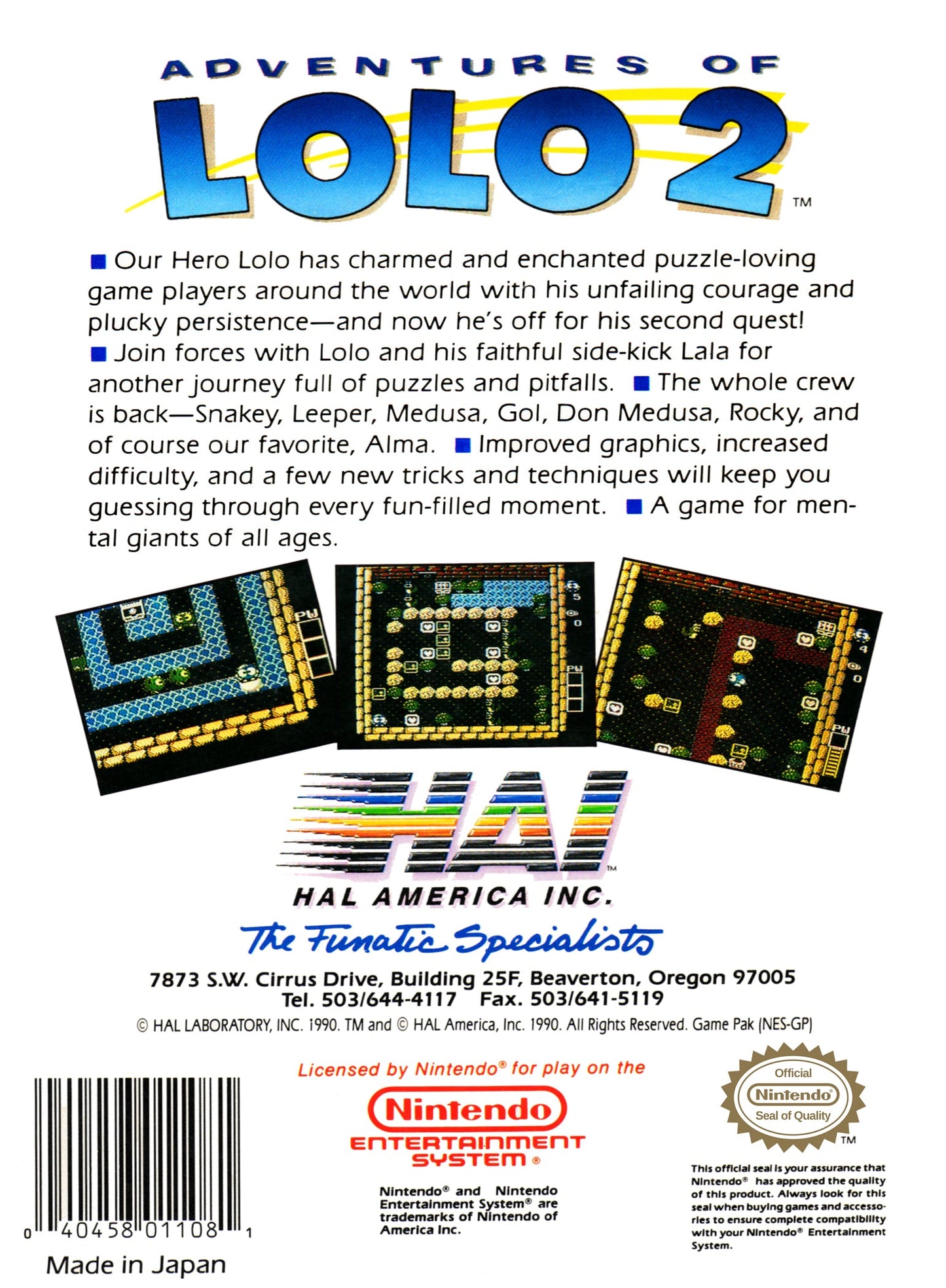 Adventures of Lolo 2 NES