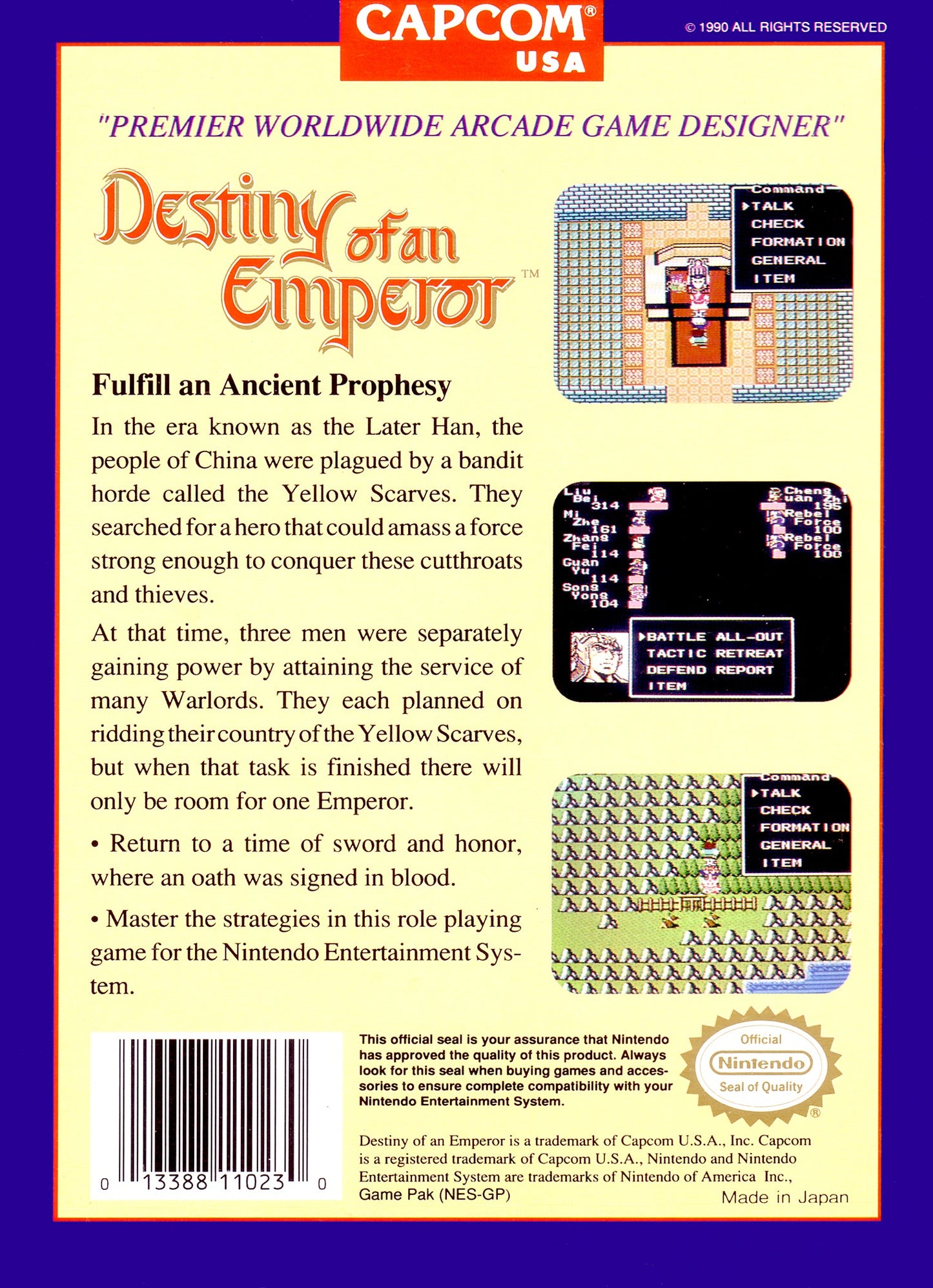 Destiny of an Emperor NES