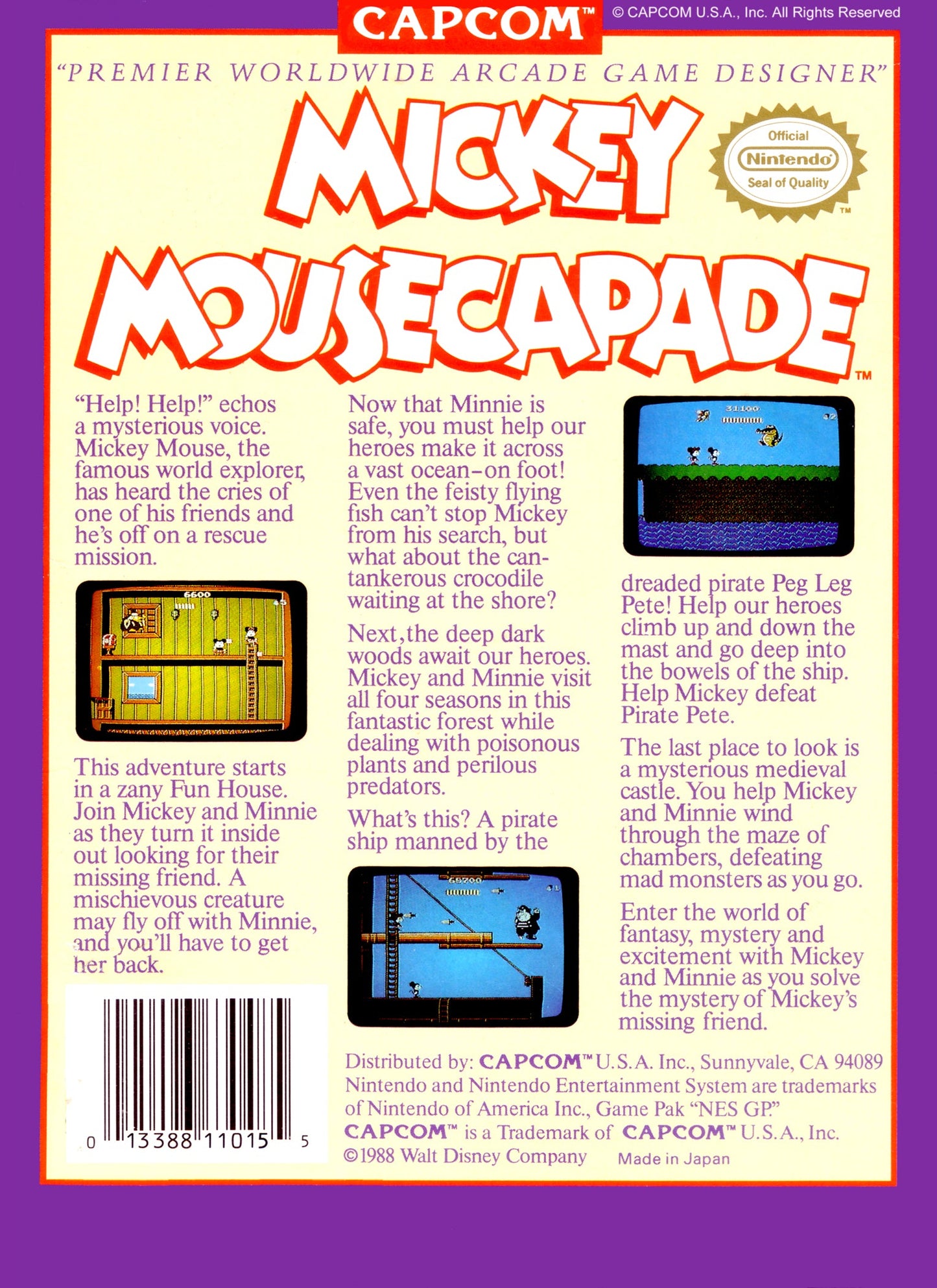Mickey Mousecapade NES