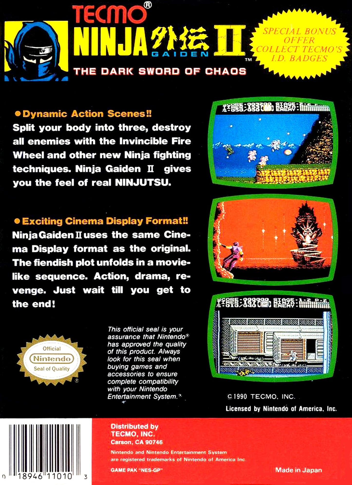 Ninja Gaiden II The Dark Sword Of Chaos NES